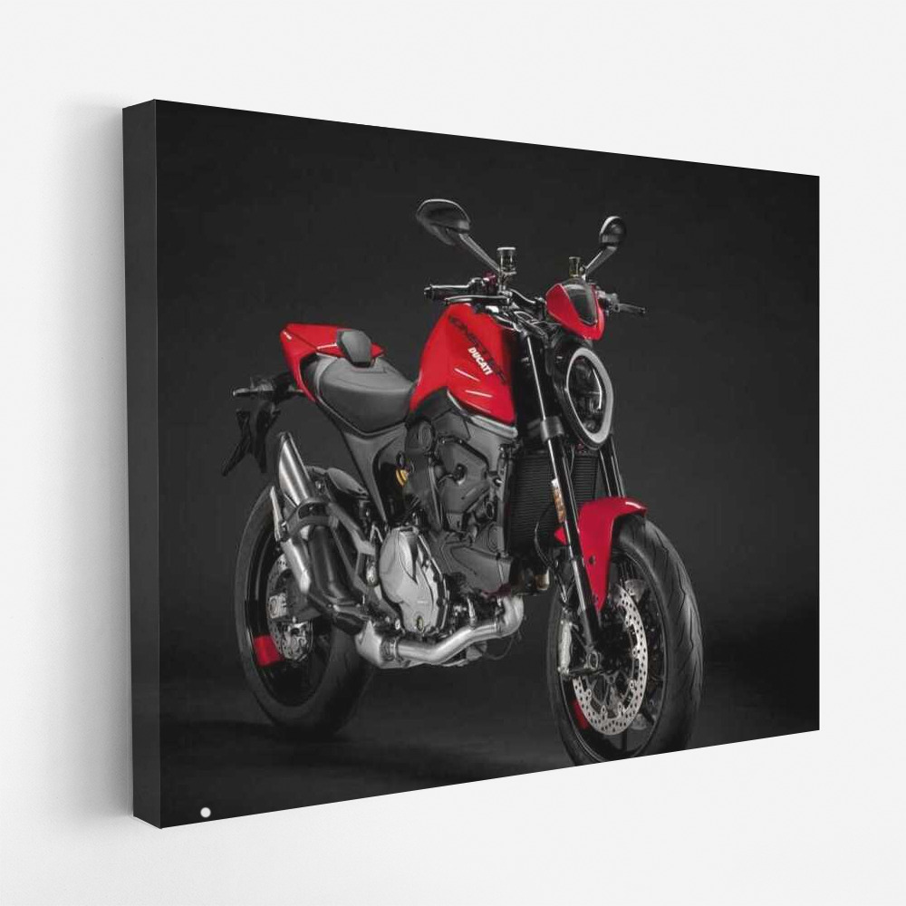 Red Beast: Ducati Monster Motobike in Motion