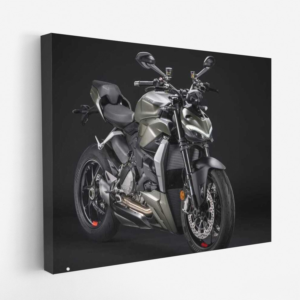 Ducati Streetfighter V2 Storm Green: Dynamics and Style of a Motobike on Your Wall