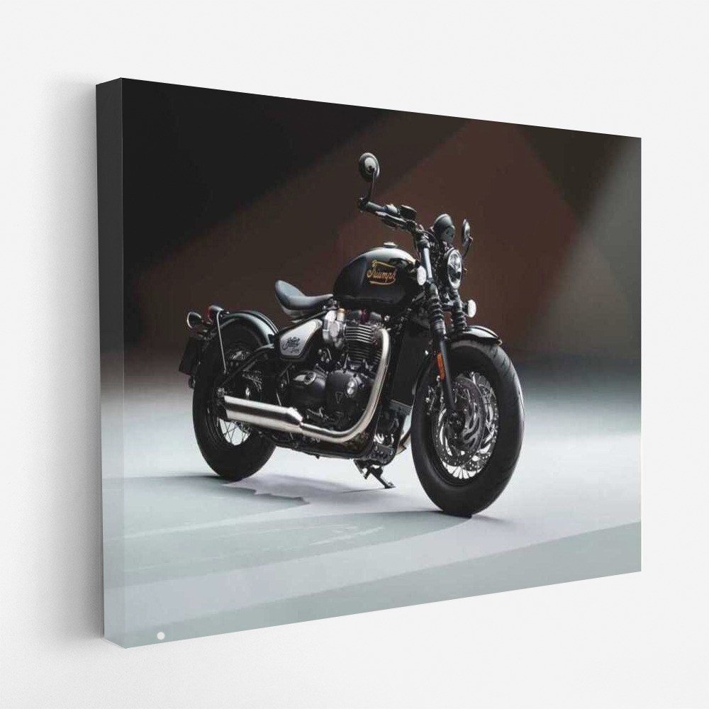 The Elegance of the Triumph Bonneville Bobber TFC 1: A Motobike Legend on the Wall