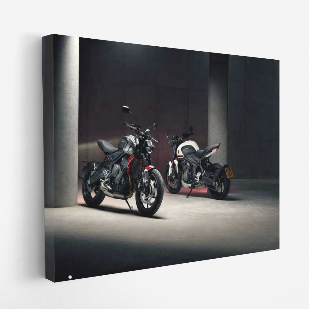 Mysterious Light: Two Triumph Trident 660s in Dynamics