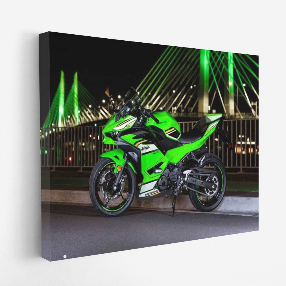 Kawasaki Ninja in Night City: Speed and Urbanism