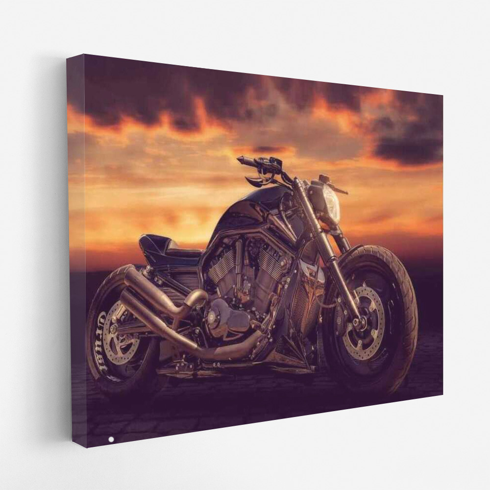 Sunset Motorcycle: Power and Style Vehicle Motorcycle 9