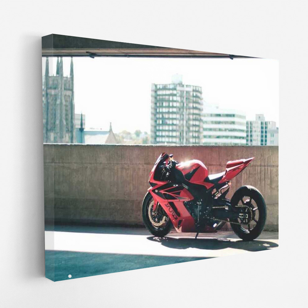 Red BMW S1000RR: Urban Sportbike Motobike