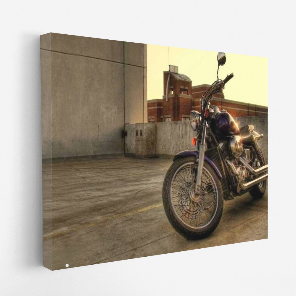 Retro Motorcycle at Sunset: Freedom and Speed in the City - Vehicle Motorcycle 59