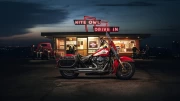Nighttime Ride on a Harley Davidson Hydra Glide at Retro Diner