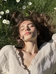 Sunny Tenderness: Girl in a Chamomile Field