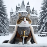 British Shorthair Knight: Defender of the Winter Castle