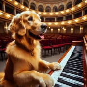 Golden Retriever: Piano Maestro in the Concert Hall