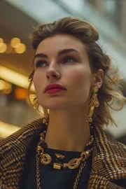 Modern Glitter: Blonde in a Black Dress