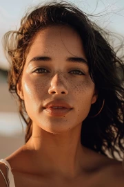 Freckle Magic: Portrait of a Mysterious Brunette