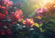Magical Garden of Lilies and Azaleas: Floral Fantasy