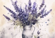 Lavender Symphony: Tall Vases with Lavender Flowers