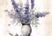 Lavender Grosso in a Tall Vase: Delicate Flowers for Comfort and Tranquility