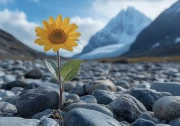 The Majesty of the Mountains and the Beauty of the Sunflower: The Natural Power of Flowers
