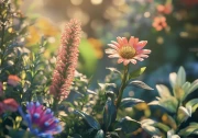 Echinacea at Dawn: Harmony of Flowers and Plants