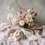 Delicate Bouquet: Small Roses and Lilies