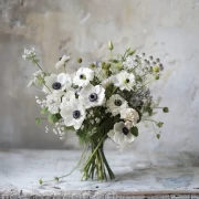 Minimalist Bouquet: Elegant Peonies and Lilies