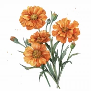 Bouquet of Marigolds: Marigolds in the Sun