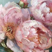 Peonies Sarah Bernhardt: Flower Symphony