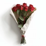 Tea Roses in Scarlet Grace: Romantic Bouquet for Interior