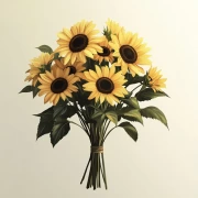 Bright Helianthus Sunflowers: Floral Mood for the Interior