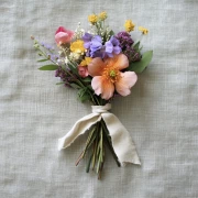 Floral Fantasy: Eschscholzia and Lavender in a Watercolor Bouquet