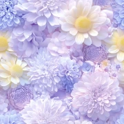 Pastel Chrysanthemums: Beautiful Floral Pattern for Interior