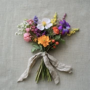 Floral Inspiration: Anemones and Cosmos in Tiny Bouquet 4