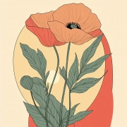 A bouquet of graceful poppies: red royal poppies for harmony and tenderness