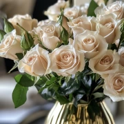 Bouquet of Cream Roses by David Austin: Elegance in the Interior