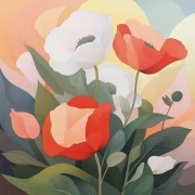 Bright Poppy Bouquet: Charm of Nature in the Interior