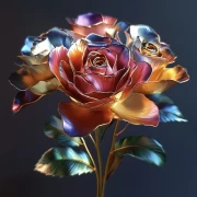 Rainbow Rose Bouquet: Floral Charm