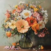 Delicate Anemones: Bouquet Painting 1