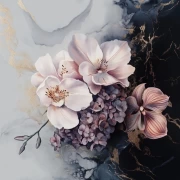Delicate Orchids and Hydrangea: Creative Bouquet 3 for a Living Interior