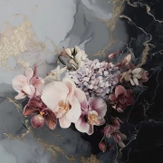 Orchids and Hydrangeas: Creative Flower Bouquet for Interior