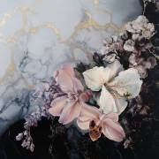 Elegant Flower Bouquet 2: Phalaenopsis Orchids and Alstroemerias for Interior