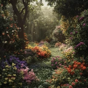 Floral Extravaganza: A Vibrant Garden of Roses and Hydrangeas