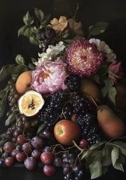 Peonies and Juicy Fruits: Floral Symphony