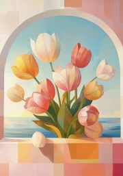 Flower Symphony: Red Darwin Tulips for Interior