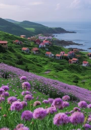 Enchanting Allium: Purple Flower Field