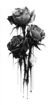Mysterious Black and White Roses: Elegant Floral Decor for Romantics