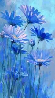 Blue Daisies: Freshness and Vivacity for Your Interior