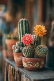 Opuntia Bloom: Exotic Cactus Flowers for Interiors