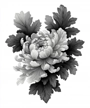 Black and White Chrysanthemum: Elegant Floral Perfection