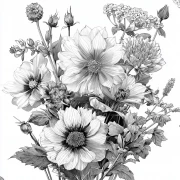 Dahlias in Blooming Dance: Elegant Interior Decor