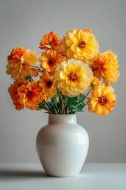 Sunny Dahlias: Bright Flowers for the Interior
