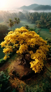 Sun Tree: Abundance of Yellow Flowers
