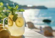 Sunny Lemonade Blast: A Refreshing Day by the Sea