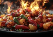 Fire Peppers: A Spicy Dance of Vegetables