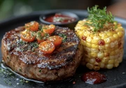 Gourmet Steak with Red Pepper: Spicy Elegance for Your Interior